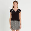 T-shirt manches courtes noir femme