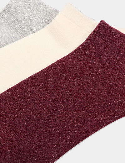Lot 3 paires chaussettes blanc femme