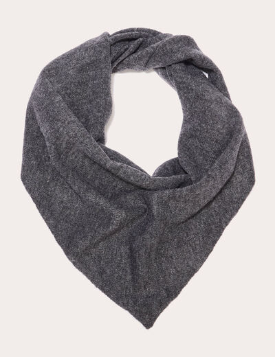 Foulard triangle gris foncé femme