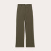 Pantalon city large vert kaki femme