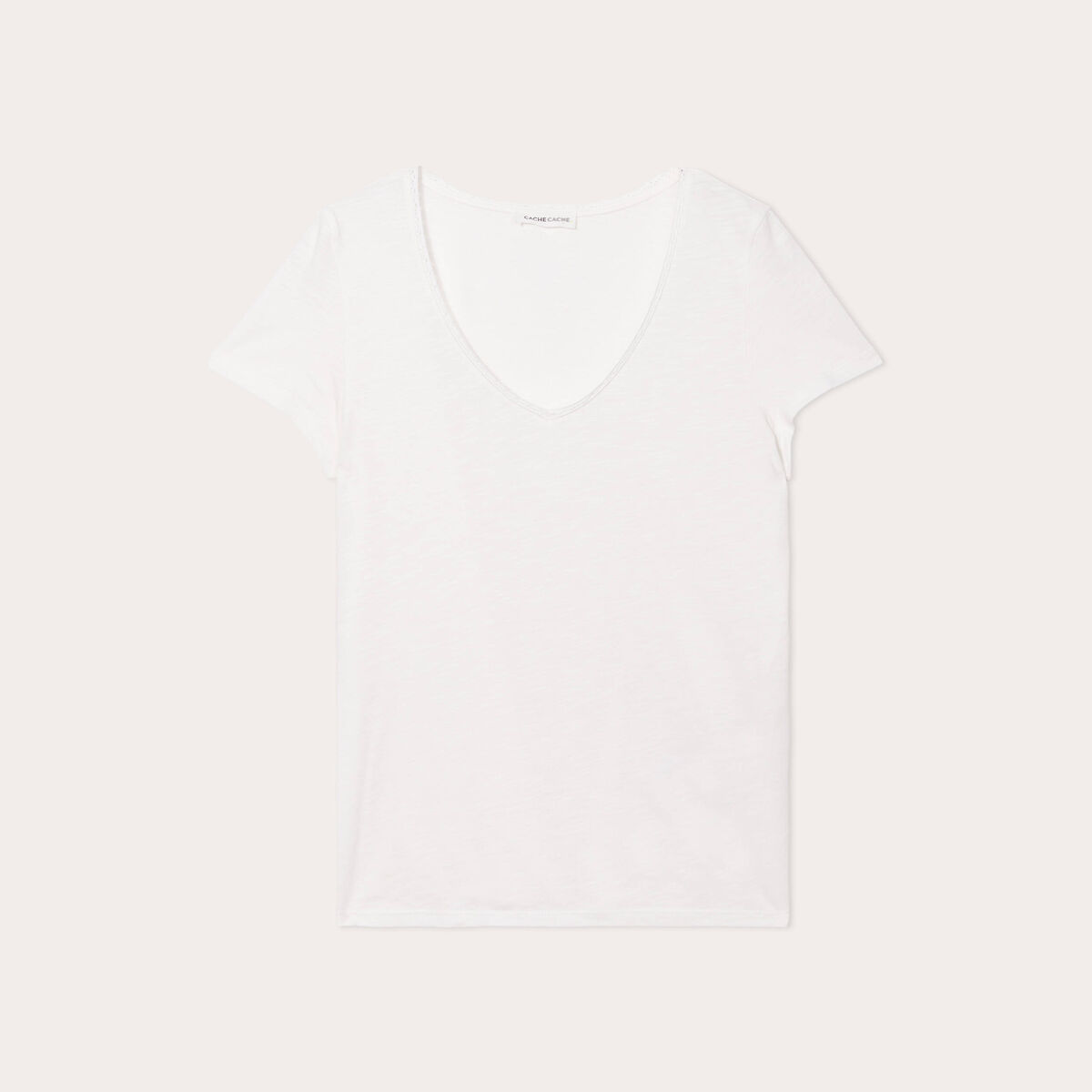 T-shirt manches courtes ecru femme