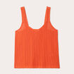 Débardeur effet crochet orange femme