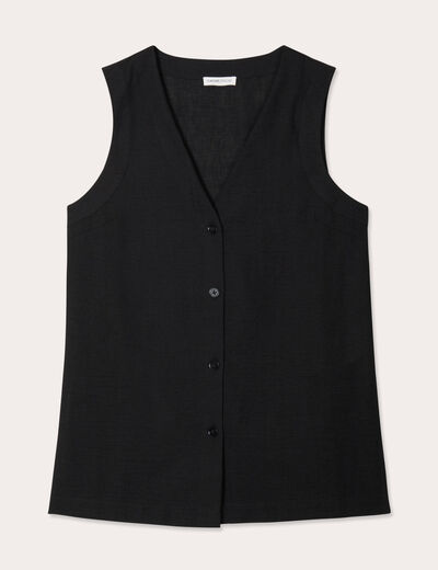 Gilet sans manches noir femme