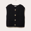 Gilet sans manches noir femme