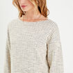 Sweat manches longues ecru femme