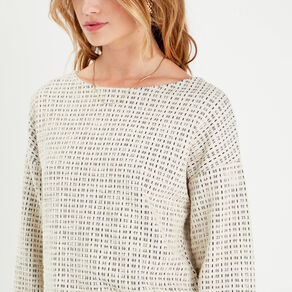 sweat manches longues ecru femme Sweat manches longues ecru femme