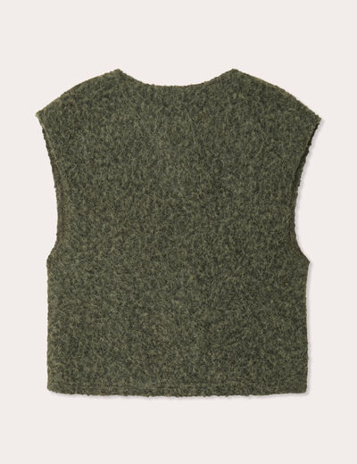 Gilet sans manches vert kaki femme