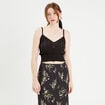 Blouse broderie anglaise noir femme