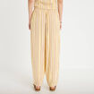 Pantalon large fluide jaune paille femme