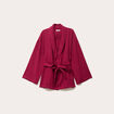 Kimono col tailleur manches longues rouge femme
