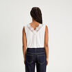 Blouse sans manches ecru femme