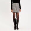 Short regular taille standard tweed noir femme