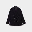Veste blazer ajustée noir femme