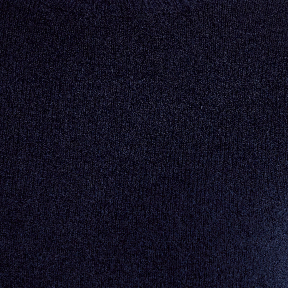 Pull col chemise manches longues bleu marine femme
