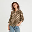 Blouse manches 3/4 vert femme