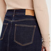 Jupe droite courte en jean denim brut femme