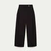 Pantalon bootcut ceinture taille haute noir femme