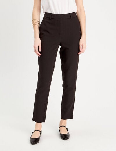Pantalon slim noir femme