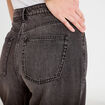 Jeans wide leg taille haute denim noir femme