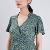 Blouse manches courtes vert pastel femme