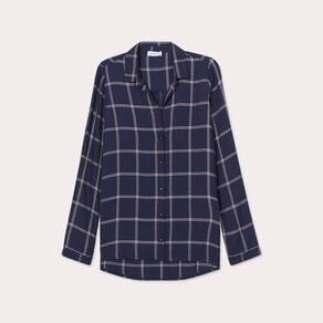 chemise manches longues bleu fonce femme Chemise manches longues bleu foncé femme