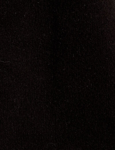 T-shirt col détails bijoux noir femme