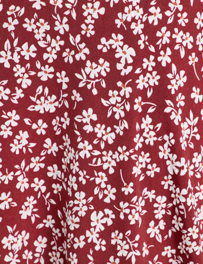 Jupe-short patineuse marron cognac femme