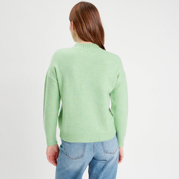 Pull col montant multicolore femme