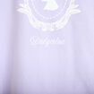 T-shirt oversize brod&eacute; Bridgerton parme femme