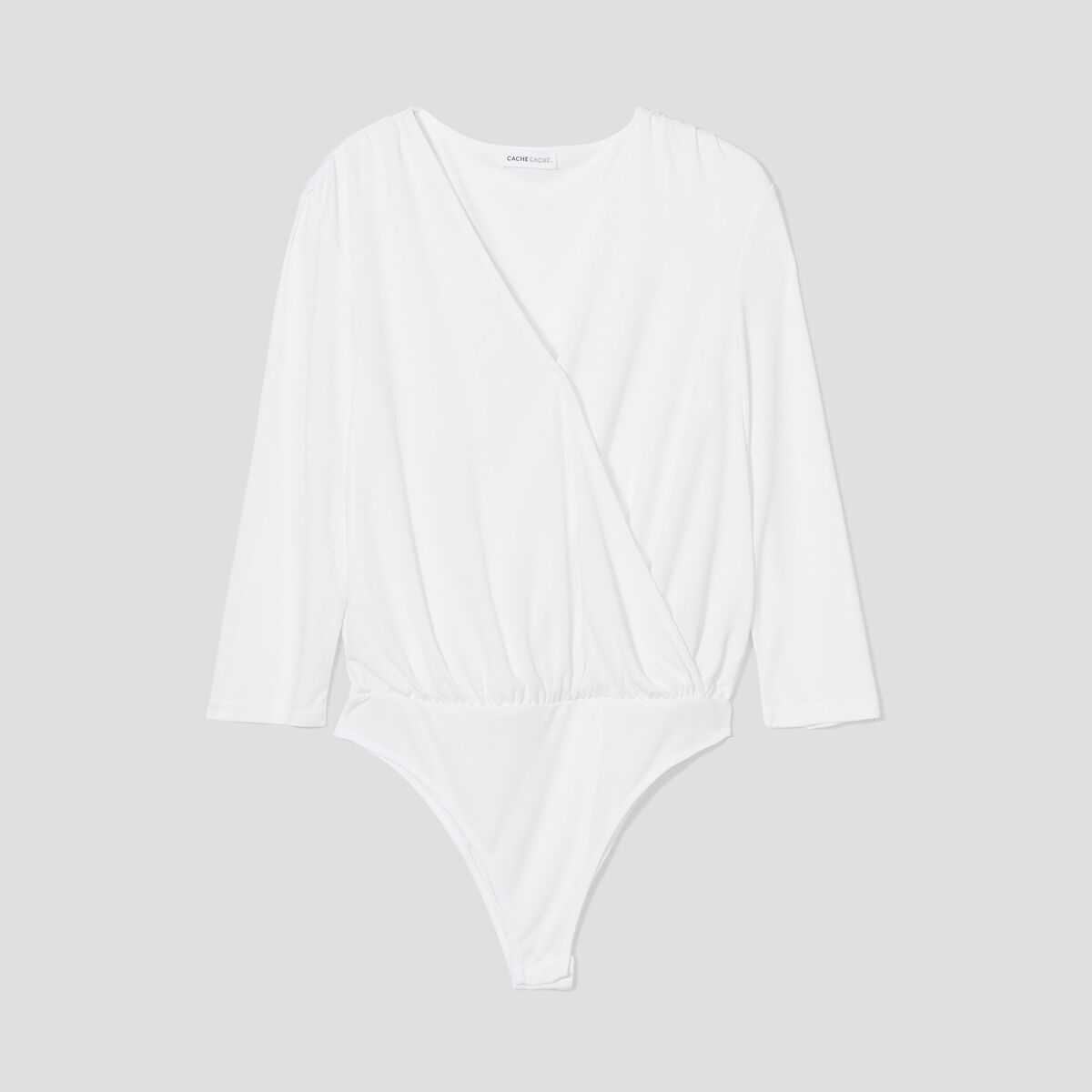 Body col cache-coeur ecru femme