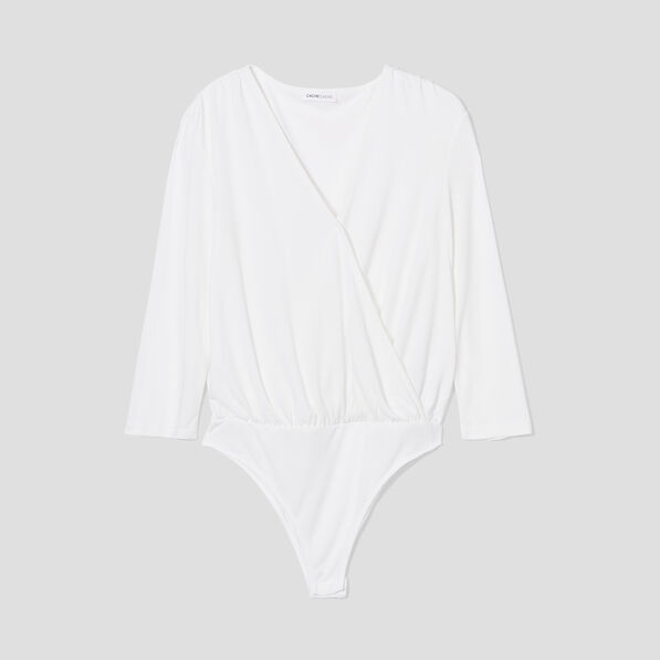 body col cache coeur ecru femme Body col cache-coeur ecru femme