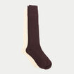 Lot de 2 paires de chaussettes marron fonc&eacute; femme