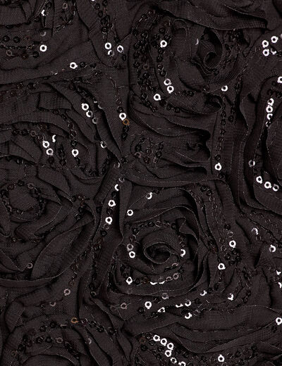 Robe cintrée bustier sequins noir femme