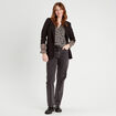 Blouse manches longues noir femme