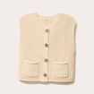Gilet sans manches ecru femme