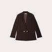 Blazer droit marron foncé femme