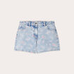Short droit en jean rose clair femme