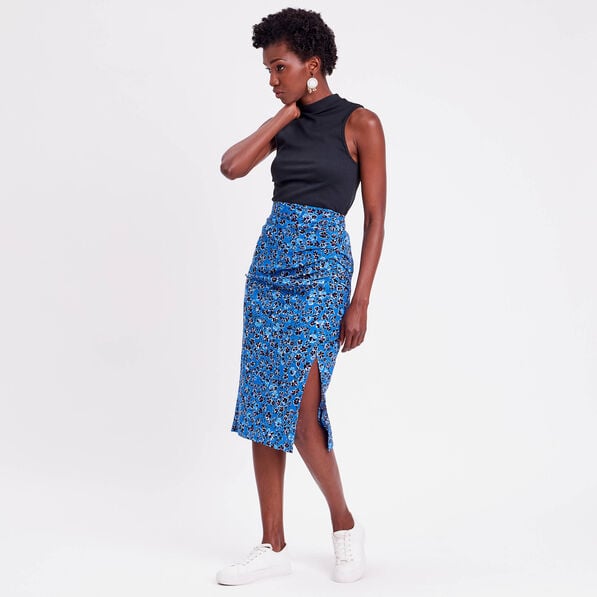 jupe moulante drapee bleu femme Jupe moulante drapée bleu femme