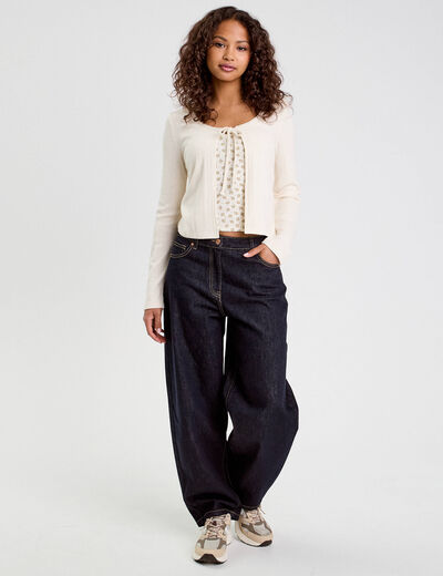 Ensemble gilet et d&eacute;bardeur sable femme
