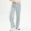 Pantalon large tailleur blanc femme