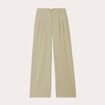 Pantalon large à pinces vert kaki femme