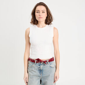 debardeur tricot blanc femme Débardeur tricot blanc femme