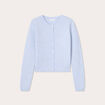 Gilet boutonné manches longues denim snow gris femme