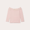T-shirt manches 3/4 rose pastel femme