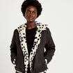 Parka r&eacute;versible &agrave; capuche blanc femme