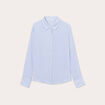 Chemise manches longues bleu femme