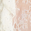 Blouse dentelle paillettes ecru femme