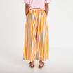Pantalon jupe-culotte orange fluo femme