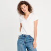 T-shirt manches courtes blanc femme
