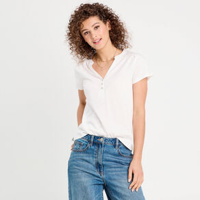 T-shirt manches courtes blanc femme